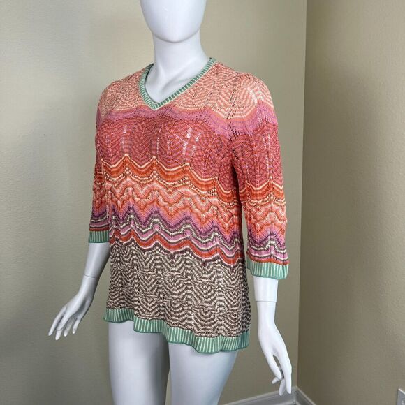 Soft Surroundings Women Size 3X Rosita Open Crochet Knit Pullover Cotton Sweater - Picture 13 of 14